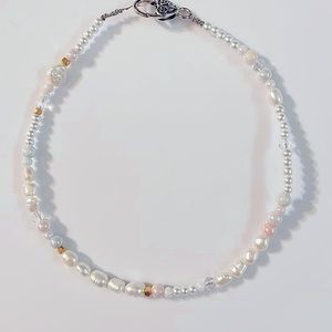 Beautiful angelic natural freshwater pearl beaded necklace